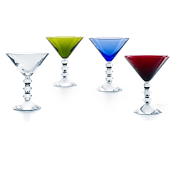 Baccarat   Tabletop   stemware - Baccarat Vega Martini Boxed set of 4 Colors