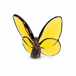 Baccarat   Animals   Butterflies - Baccarat Butterflies Lucky Amber 2 1/2