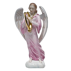 Herend   Home Decor   Figurines - Herend Angel With Harp Multicolor