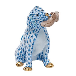 Herend   Animals   Dogs - Herend Bella With Shoe Blue