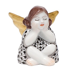 Herend   Home Decor   Figurines - Herend Heavenly Bliss Black