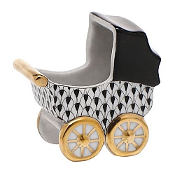 Herend   Home Decor   Accessories - Herend Baby Carriage Black