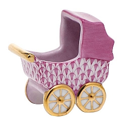 Herend   Home Decor   Accessories - Herend Baby Carriage Raspberry