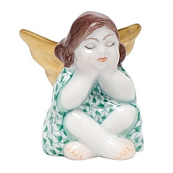Herend   Home Decor   Figurines - Herend Heavenly Bliss Green