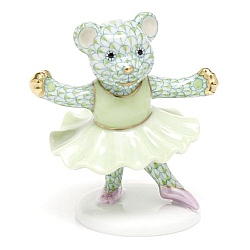 Herend   Animals   Bear - Herend Ballerina Bear Key Lime
