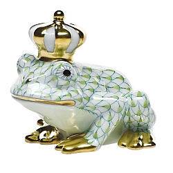 Herend   Animals   Frog - Herend Frog Prince Key lime