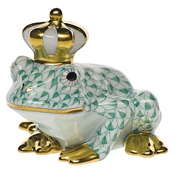 Herend   Animals   Frog - Herend Frog Prince Green