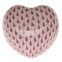 Herend   Home Decor   Heart - Herend Heart Paperweight Raspberry