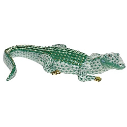 Herend   Animals   Snake - Herend Alligator Green