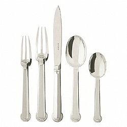 TableTop   Flatware - Puiforcat Sterling Silver Annecy 5 Pc Place Setting