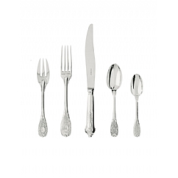 TableTop   Flatware - Puiforcat Sterling Silver Elysee 5 Pc Place Setting
