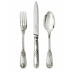 TableTop   Flatware - Puiforcat Sterling Silver Moliere 5 Pc Place Setting
