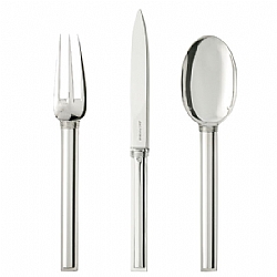 TableTop   Flatware - Puiforcat Sterling Silver Cannes 5 Pc Place Setting