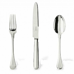 TableTop   Flatware - Puiforcat Silverplated Consulat  5pc Place Setting