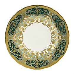 Royal Crown Derby   TableTop   Dinnerware - Royal Crown Derby Heritage Forest Green and Turquoise Dinner Plate