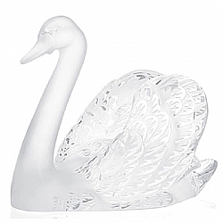 Lalique   Animals   Aquatic Animals - Lalique Swan Head Up Aquatic Animal