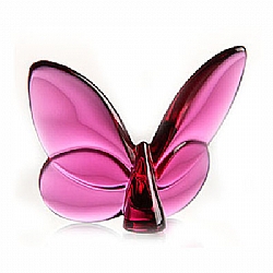 Baccarat   Animals   Butterflies - Baccarat Butterflies Lucky Peony Pink 2 1/2