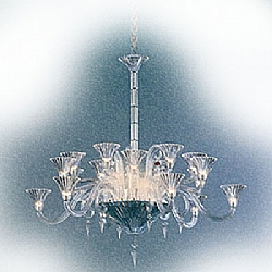 Baccarat   Lighting   Chandeliers - Baccarat Mille Nuits 18Light Chandelier With Lighted Bowl By Mathias