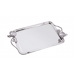Christofle   Home Decor   Table Accessories - Christofle Anemone Rectangular Tray with Handles