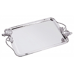 Christofle   Home Decor   Table Accessories - Christofle Anemone Rectangular Tray with Handles