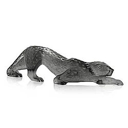 Lalique   Animals   Wildlife - Lalique Zeila Grey Panther Scultpure