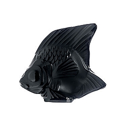 Lalique   Animals   Aquatic Animals - Lalique Fish Black Crystal