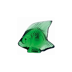 Lalique   Animals   Aquatic Animals - Lalique Fish Emerald Crystal