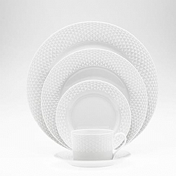 Royal Limoges   Tabletop   Dinnerware - Royal Limoges Diamonds White 5 piece place setting