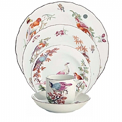 Mottahedeh   TableTop   Dinnerware - Mottahedeh Chelsea Bird 5pc Place Setting