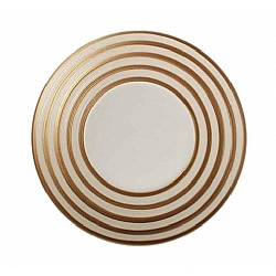 JL Coquet   Tabletop   Dinnerware - JL Coquet  Hemisphere Vanilla With Copper Stripes Dinner