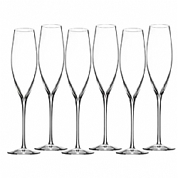 Waterford   TableTop   Drinkware - Waterford Crystal Elegance  Classic Champagne Toasting Flute Set of Six