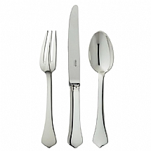 Ercuis   Tabletop   Flatware - Ercuis Silver Plated Brantome 5 Piece Place Setting