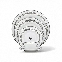 Hermes   Tabletop   Dinnerware - Hermes Chaine d'ancre Platinum 5 pc place setting
