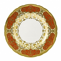 Royal Crown Derby   Tabletop   Dinnerware - Royal Crown Derby Heritage Red and Cream Dinner Plate