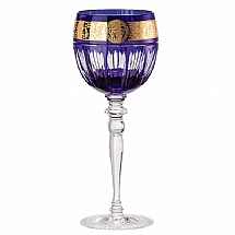 Versace   Tabletop   Drinkware - Versace Gala Prestige Cobalt Blue Medusa White Wine