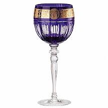 Versace   Tabletop   Drinkware - Versace Gala Prestige Cobalt Blue Medusa Red Wine