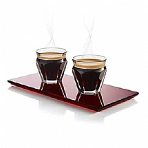 Baccarat   Dining   Barware - Baccarat Harcourt Talleyrand Coffee Set with Red Tray
