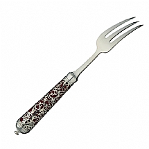 TableTop   Flatware - Ercuis  L'insolent Sterling Silver Red Dinner Fork