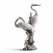 Lladro   Animals   Birds - Lladro Courting Cranes, Re-Deco 7104