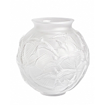 Lalique   Home Decor   Vases - Lalique Hirondelles Medium Vase Clear