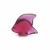Lalique   Animals   Aquatic Animals - Lalique Fish Fuchsia