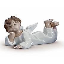 Lladro   Home Decor   Figurines - Lladro Angel Laying Down 4541