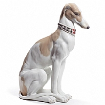 Lladro   Animals   Dogs - Lladro Pensive Greyhound Dog