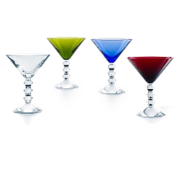 Baccarat   TableTop   stemware - Baccarat Vega Martini Boxed set of 4 Colors