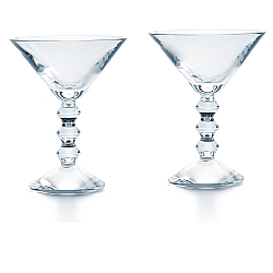 Baccarat   TableTop   stemware - Baccarat Vega Martini Clear Boxed set of 2