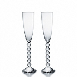 Baccarat   Tabletop   stemware - Baccarat Vega Flutissimo Flutes Clear set of 2