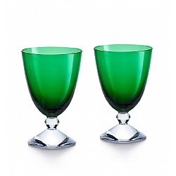 TableTop   Drinkware - Baccarat Vega Water Glass Dark Green set of 2
