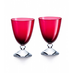 TableTop   Drinkware - Baccarat Vega Water Glass Red  set of 2