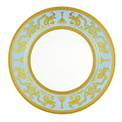 Haviland   TableTop   Dinnerware - Haviland Couronne Imperiale Gold Blue Large Dinner Plate