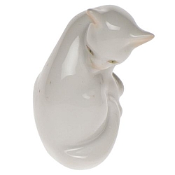 Herend   animals   Cats - Herend Miniature Cat White